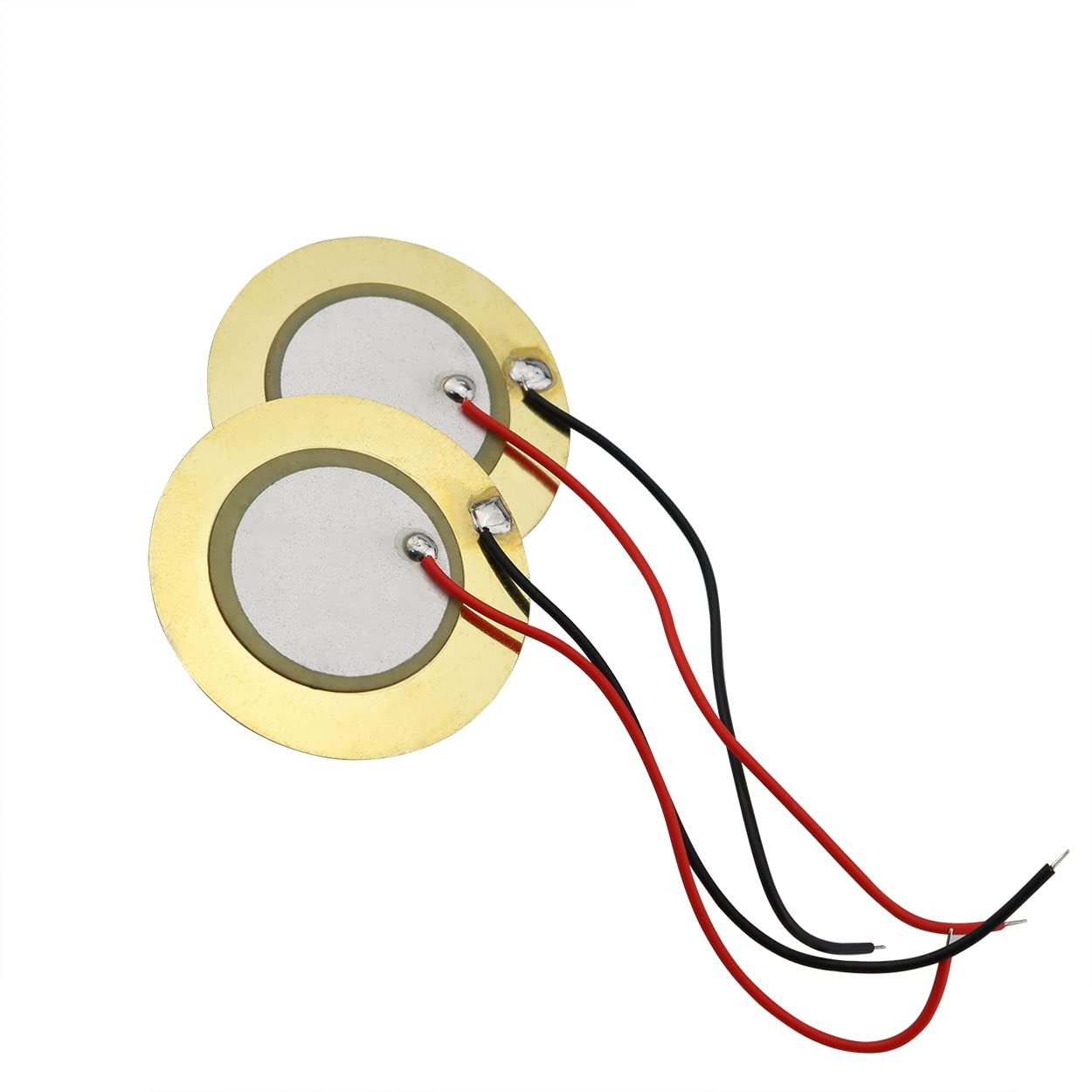 Ruiwaer 12PCS 27mm Piezo Disc Element Sensor with Wire, Piezoelectric Pickup…