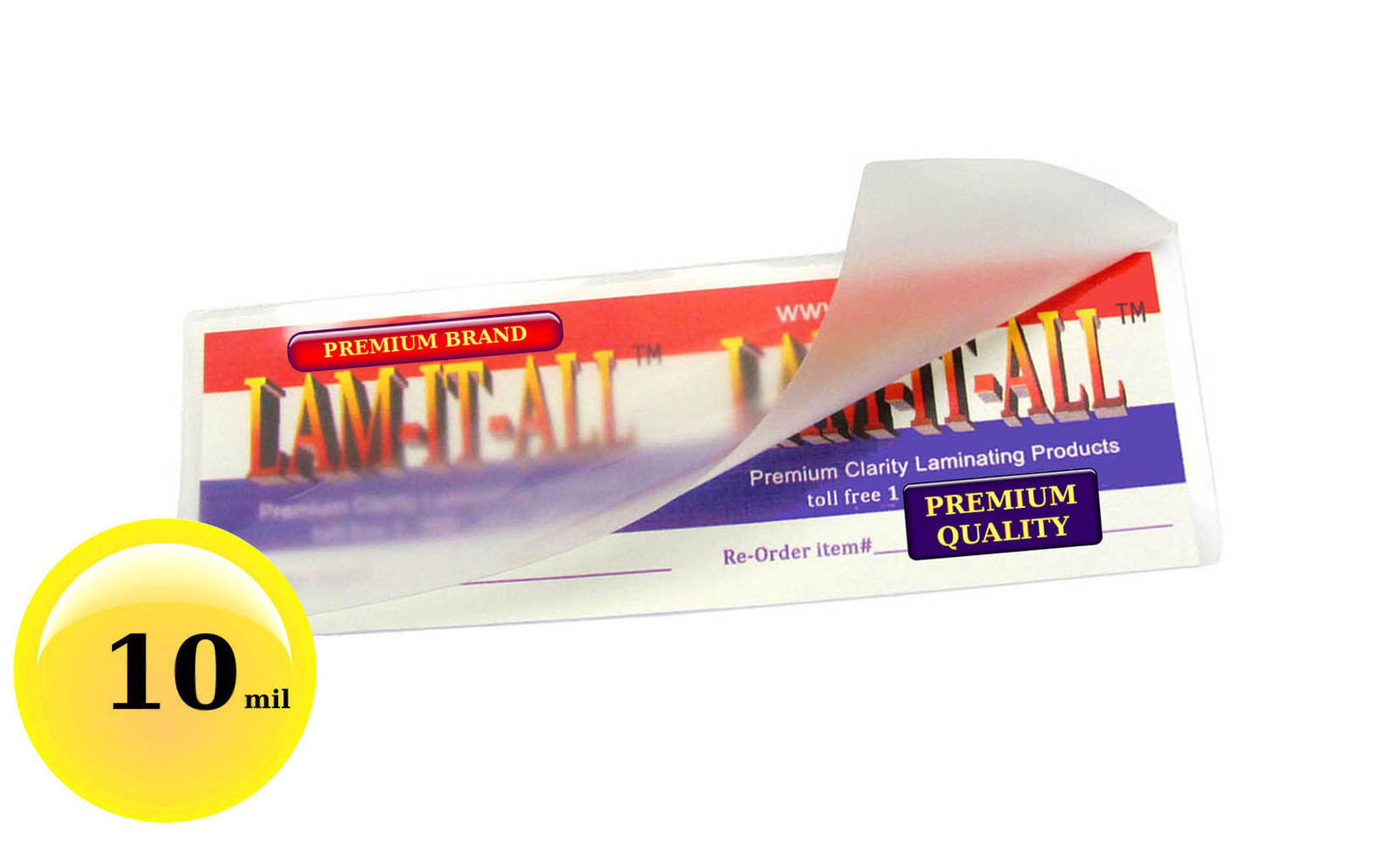 LAM-IT-ALL Hot Laminating Pouches 2-3/8 x 8-1/2 Large Bookmark [100/pack] 10 Mil