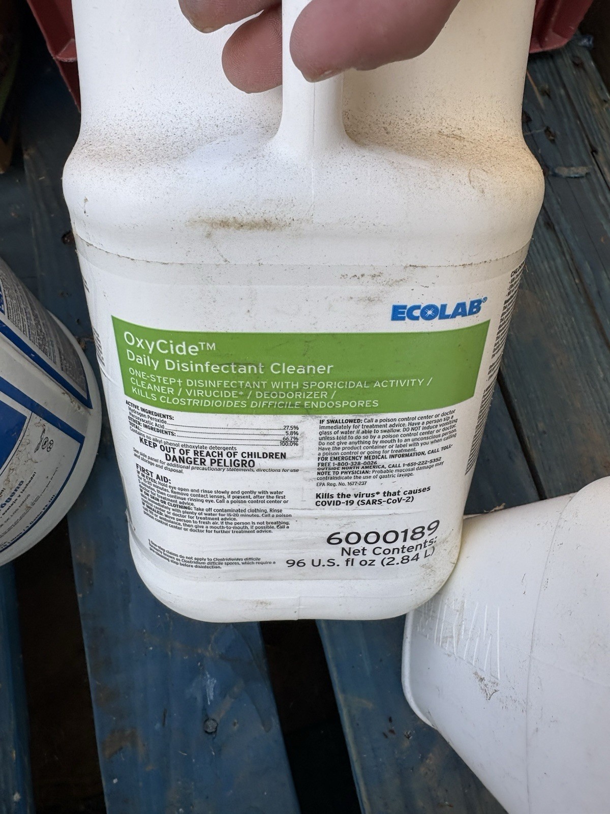 Ecolab OxyCide Daily Disinfectant Cleaner 96 fl oz Jug Unscented 6000189