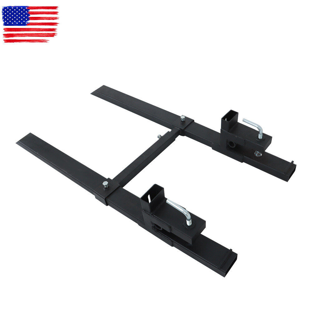 4000Lbs 60″ Tractor Clamp On Pallet Forks Bucket Quick Attach W/ Stabilizer Bar