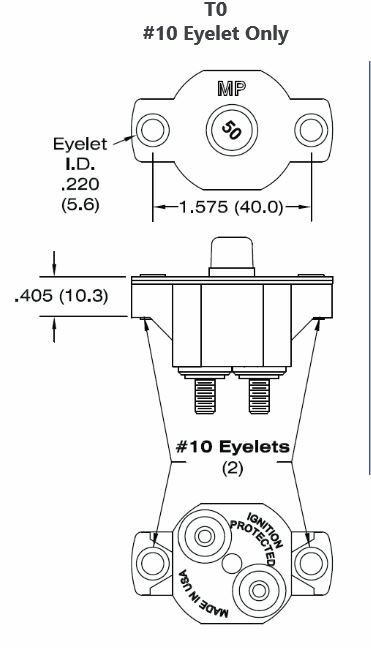 Mechanical Products Series 18 50 Amp Push to Reset Circuit Breaker CBHD50