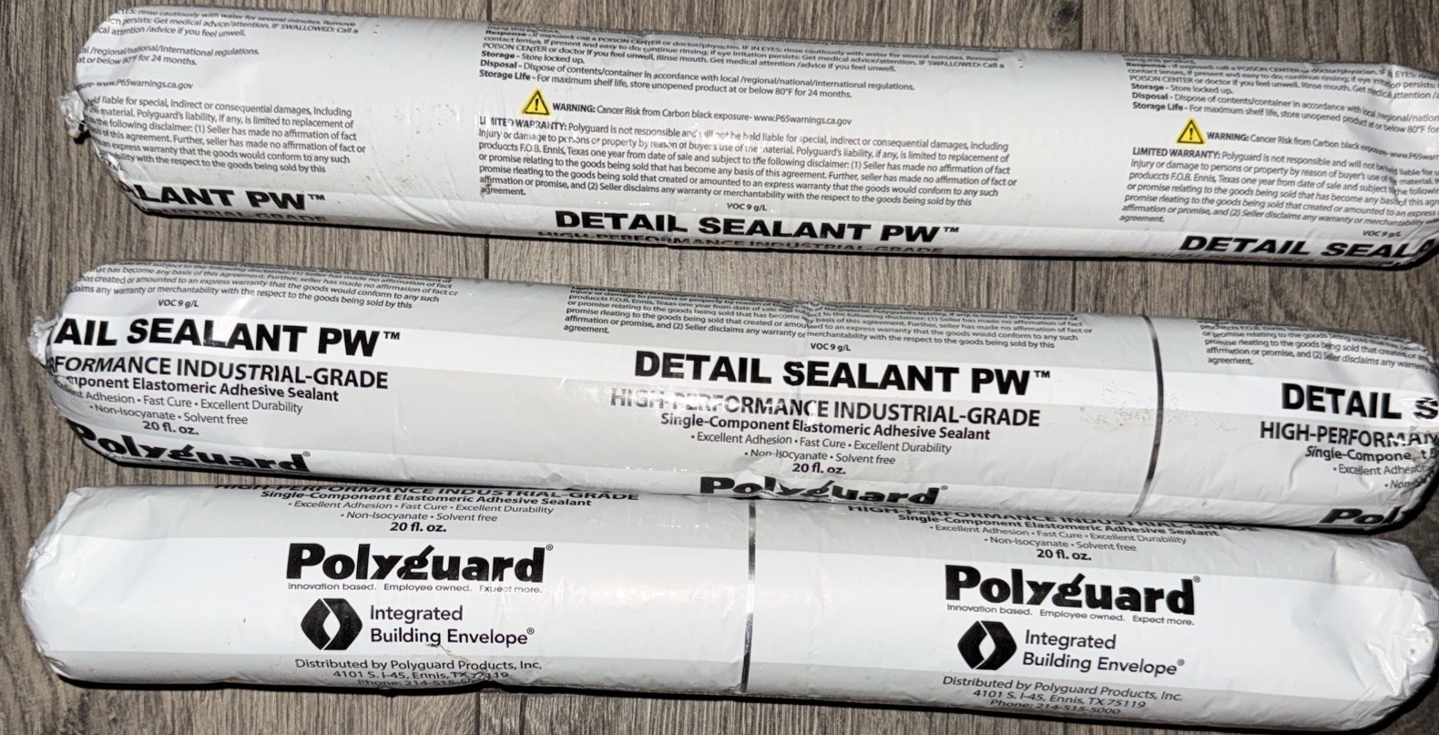 Polyguard Detail Sealant PW – 20 Oz Sausage Tubes (New Case of 20 Sausages)