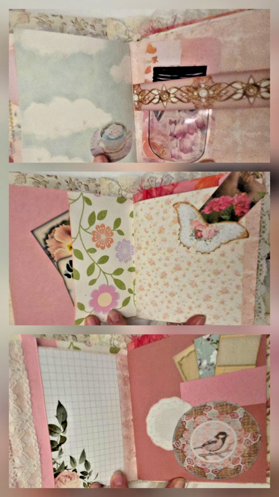 Sweet Junk Journal Perfect for Young Lady Handmade 100+ pages Shabby Chic