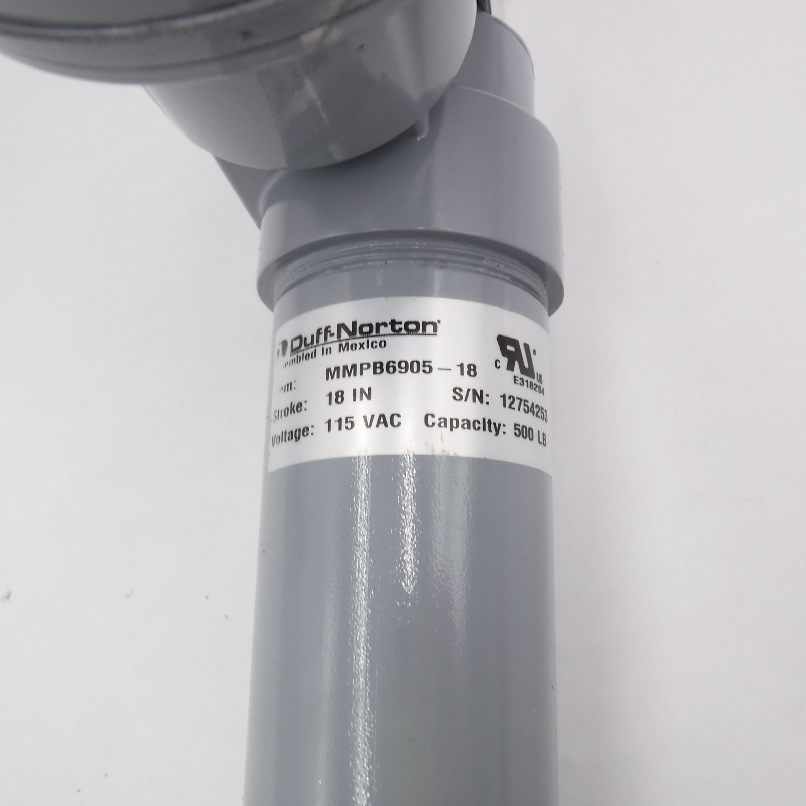 Duff Norton MPB6905-18 Linear Electromechanical Actuator 18″ Stroke 500 Lbs.