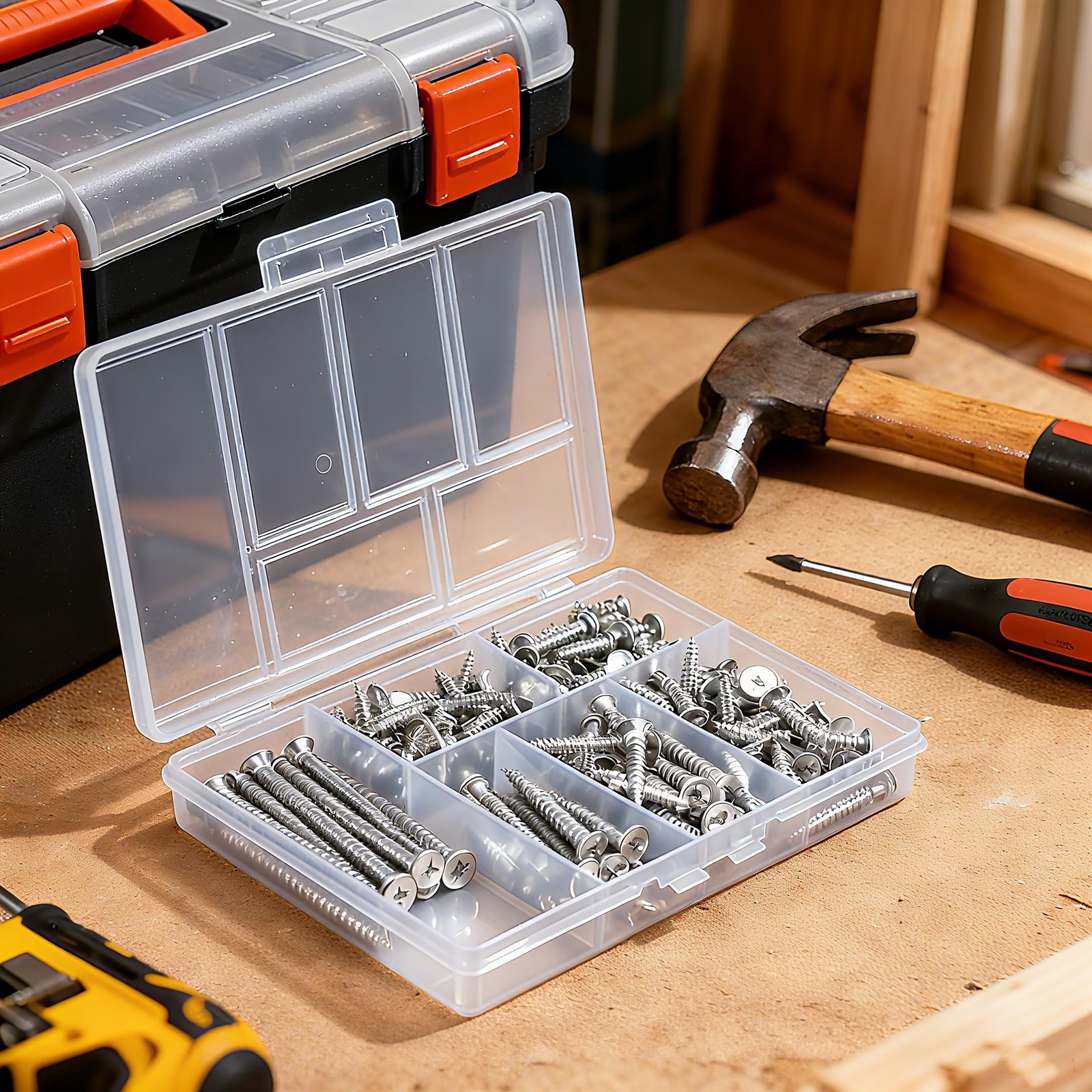 150 Pcs Wood Screws Assortment Kit, 6 Sizes High Hardness Assorted…