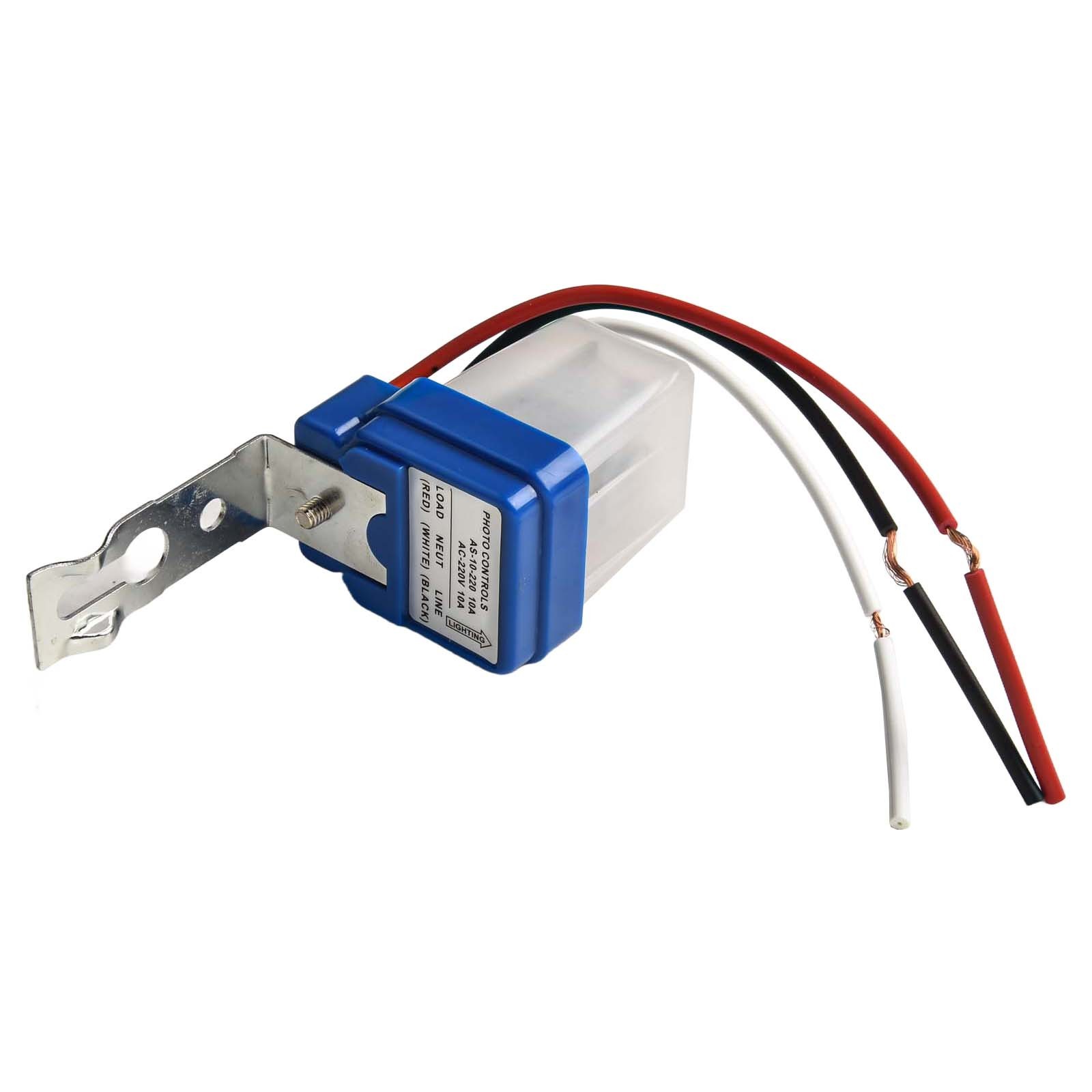 Auto On Off Light Sensor Switch 3Pcs AC 220V 10A for Gardens and Streets