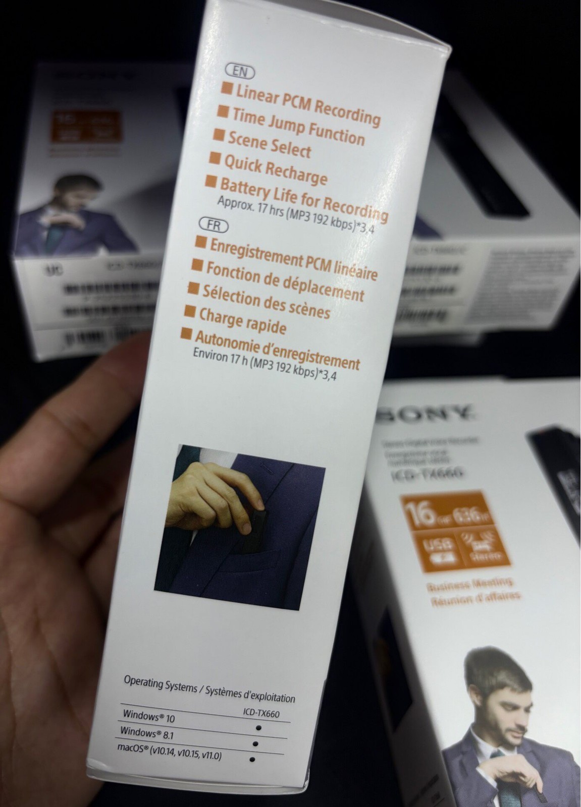 Sony ICD-TX660 USB-C Ultra-Thin Digital Voice Recorder16GB Built-in Speaker OLED