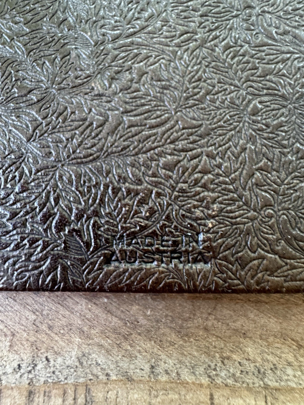Antique Address Book Made in Austria Ornate Embossed Leather Victorian Style 4”