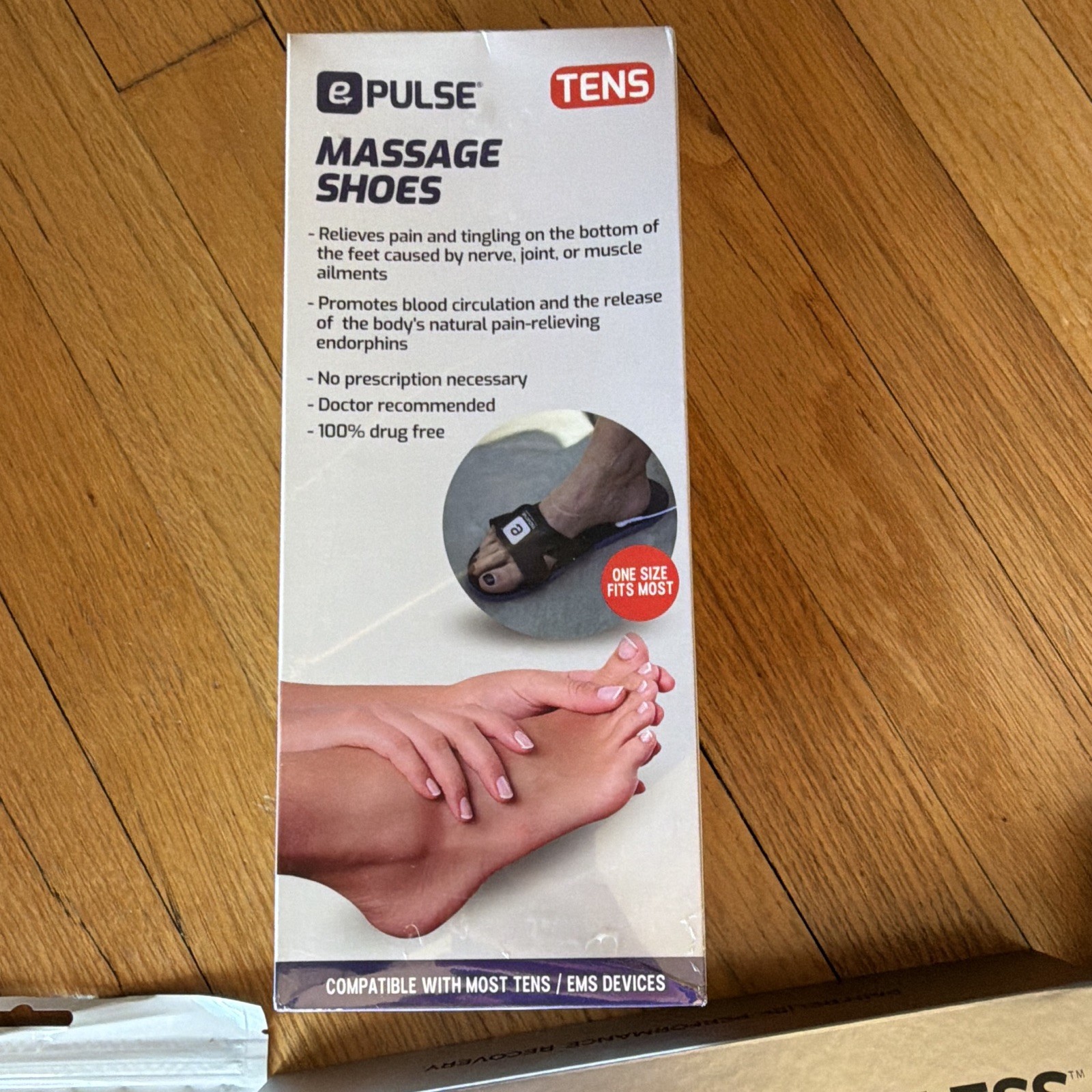ePulse Wireless 1600 TENS/EMS Unit 2-Channel Handheld w/ Belt & Massage Shoes