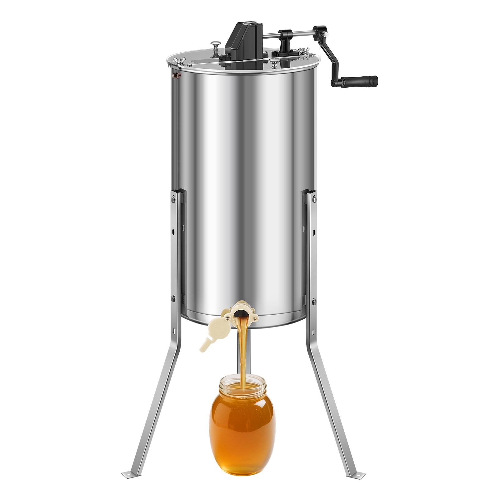Manual Honey Extractor 2 Frame Beekeeping Honeycomb Spinner Stainless Steel