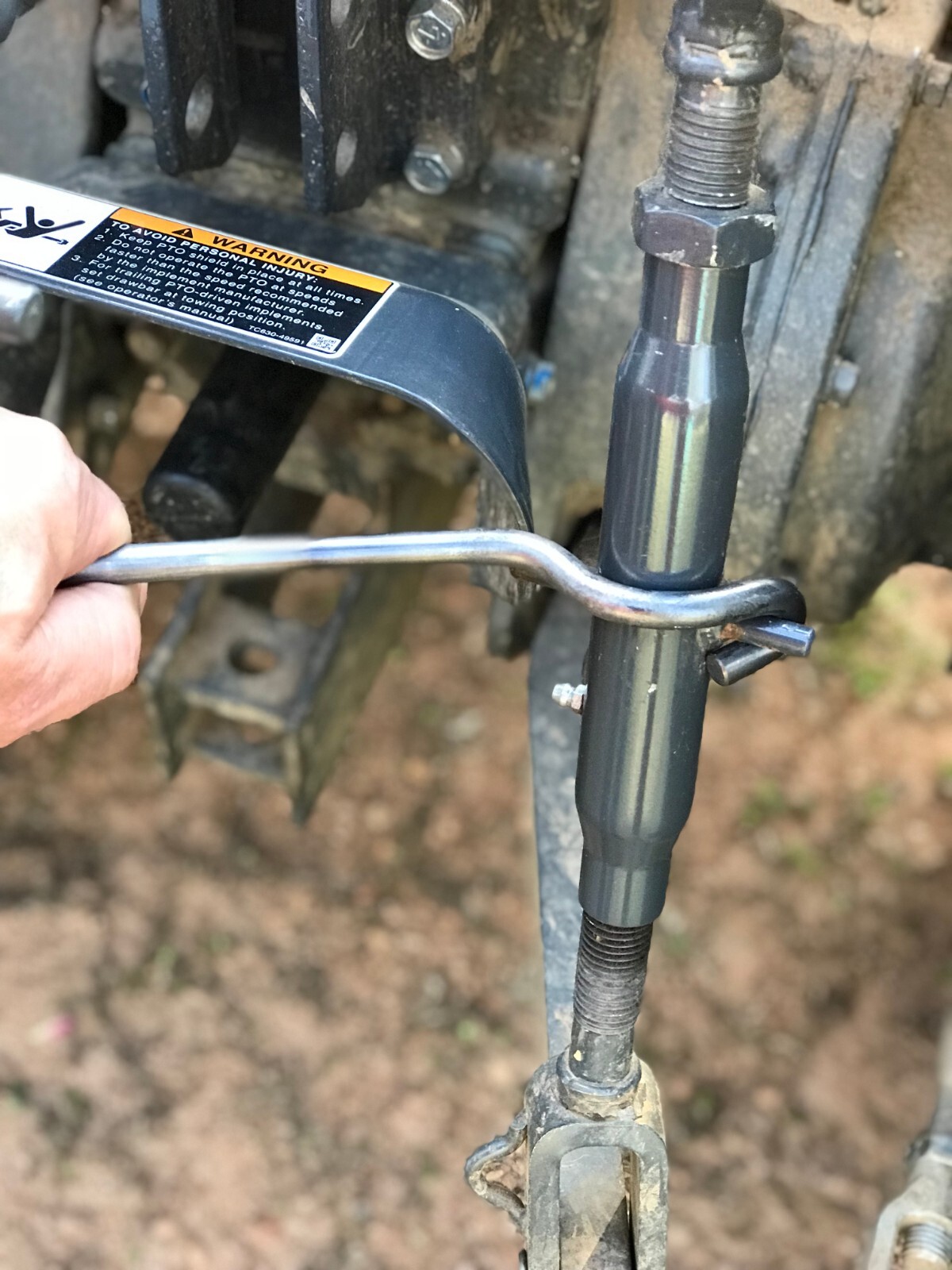 Top link/side link spanning wrench for tractors, Kubota and other, adjustment