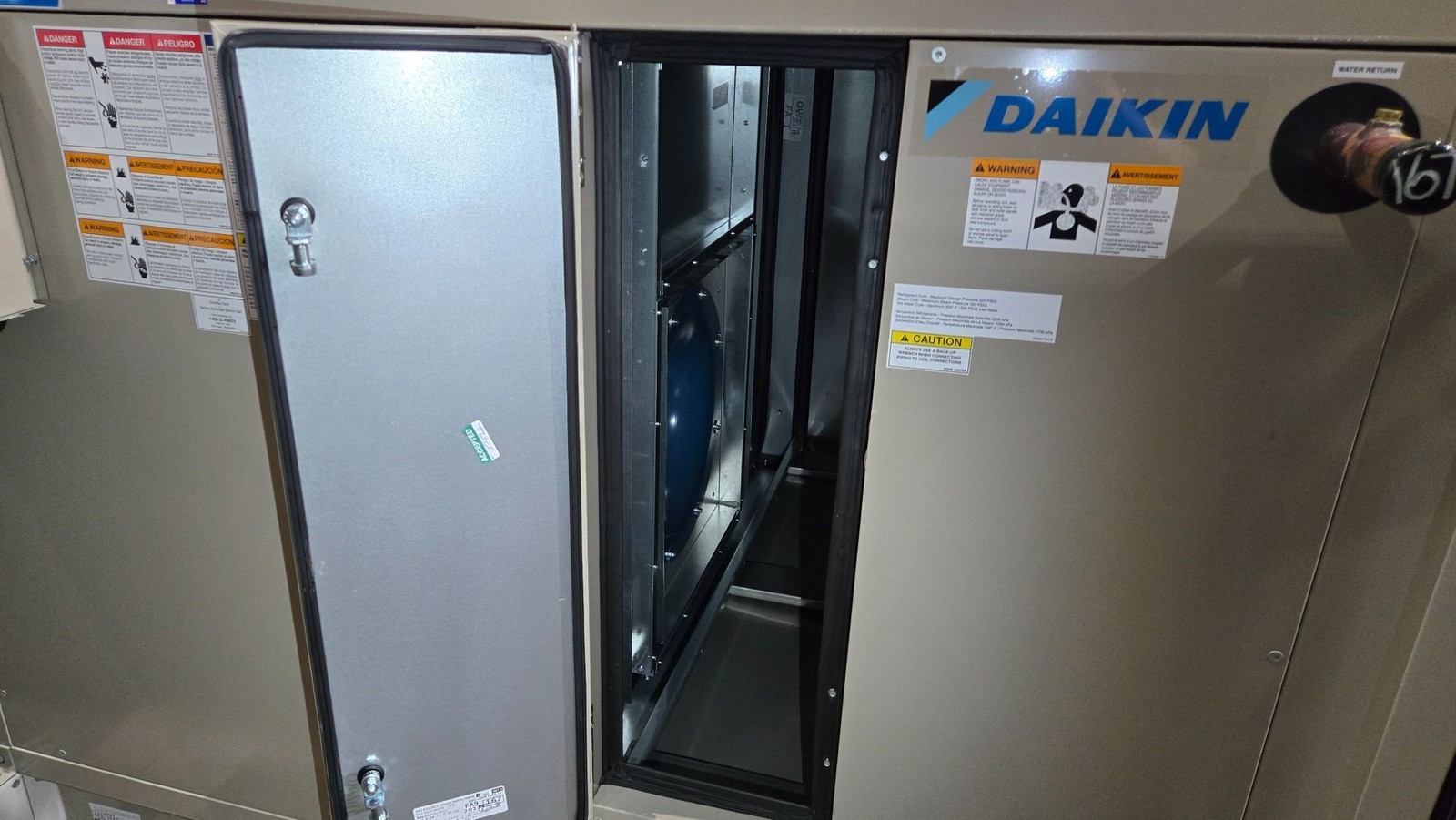 DAIKIN CAH012GDGM Air Handling Unit 10HP 460V 3PH ~4,000-6,000 CFM USED