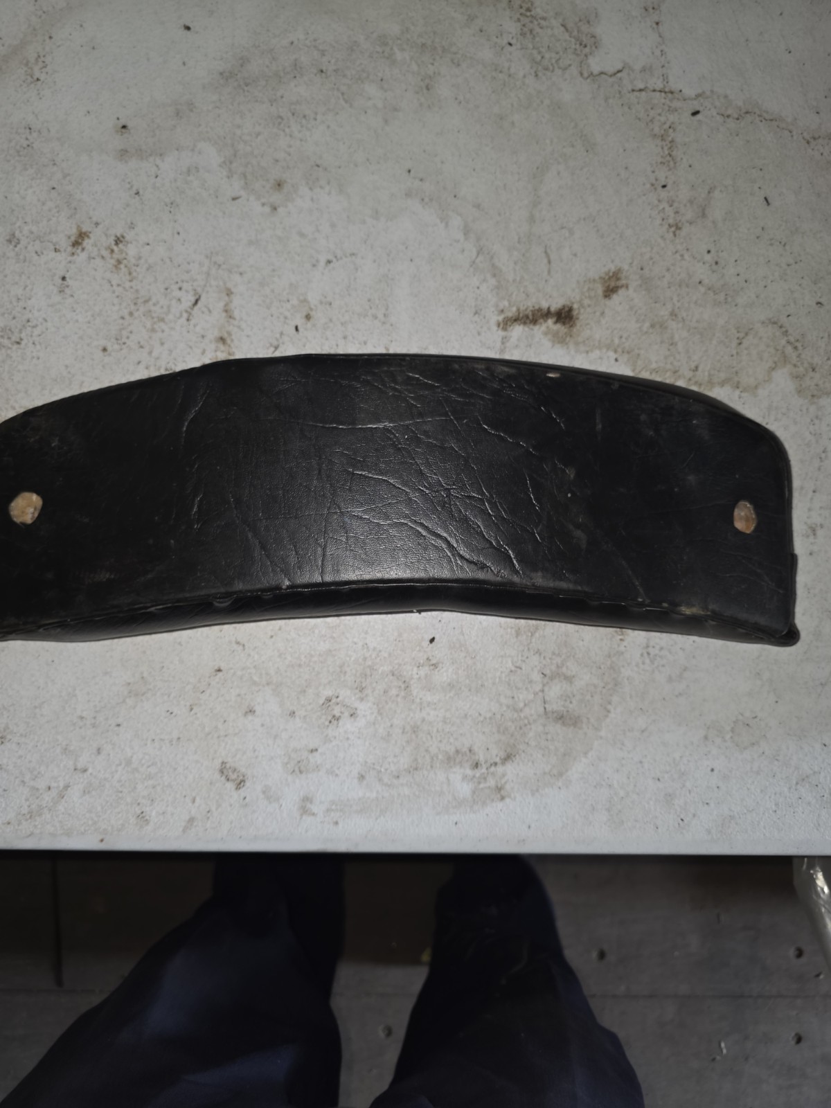 Black And White Tractor Seat Back Rest Curved 4″x16″