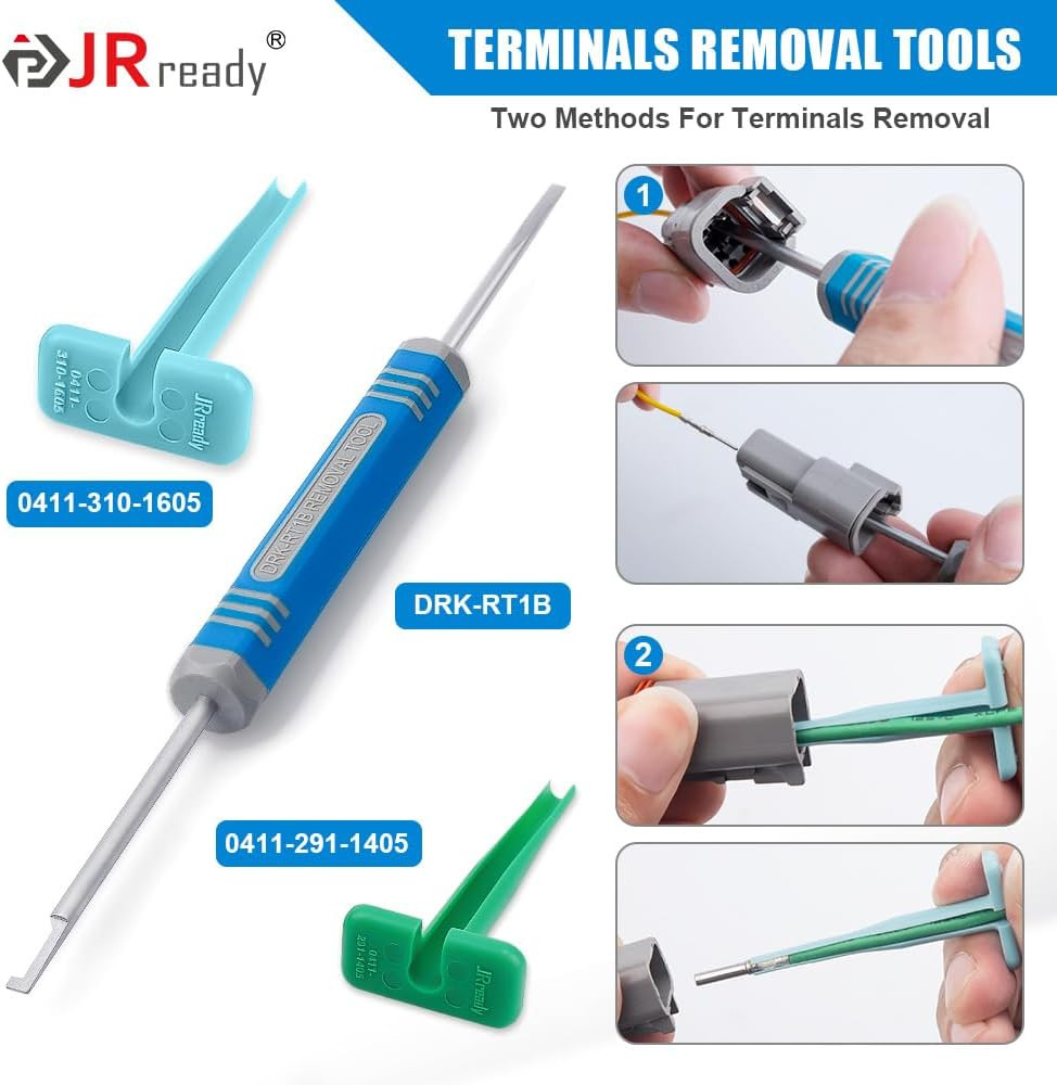 Deutsch Connector Kit 2-12 Pin DT Series Solid Contacts Crimper Removal Tool Kit