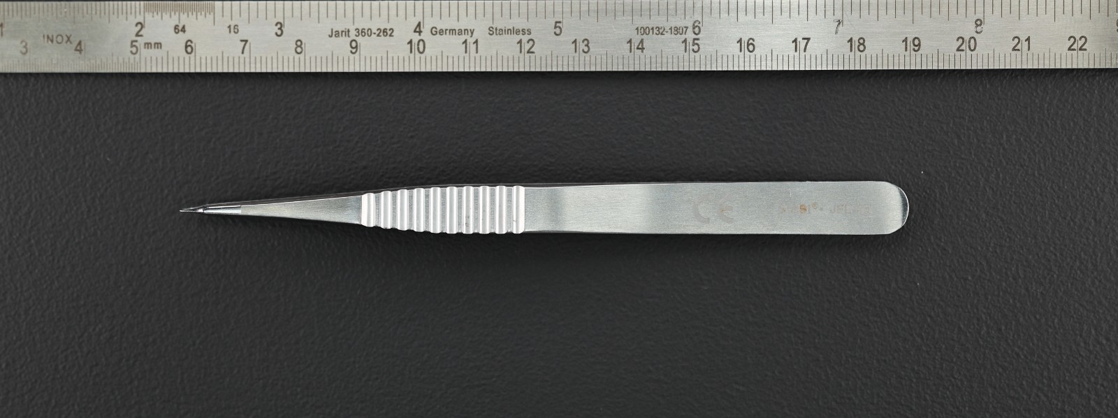 ASSI JFL-3D Microsurgical Forceps, 0.2mm Tips, Straight, 5 1/8″