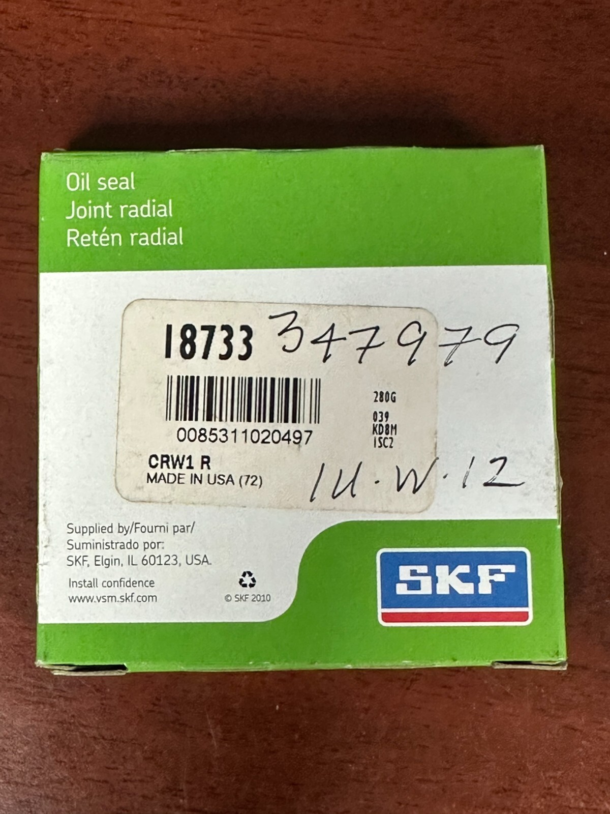 SKF Oil Seal 18733 – 1.875 X 2.875 X 0.313