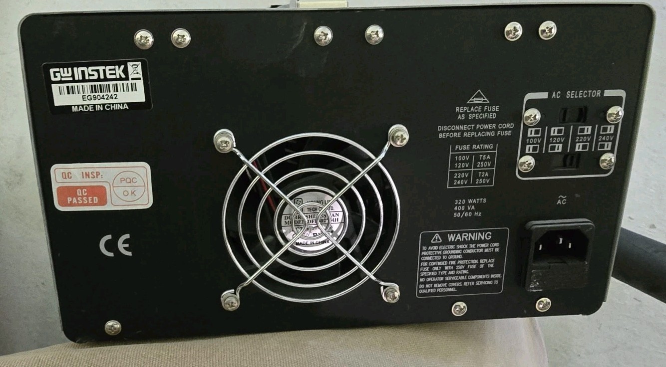 GW Instek GPC-3020 Triple Output DC Power Supply (2) 0-32V DC 2.2A +5vDC