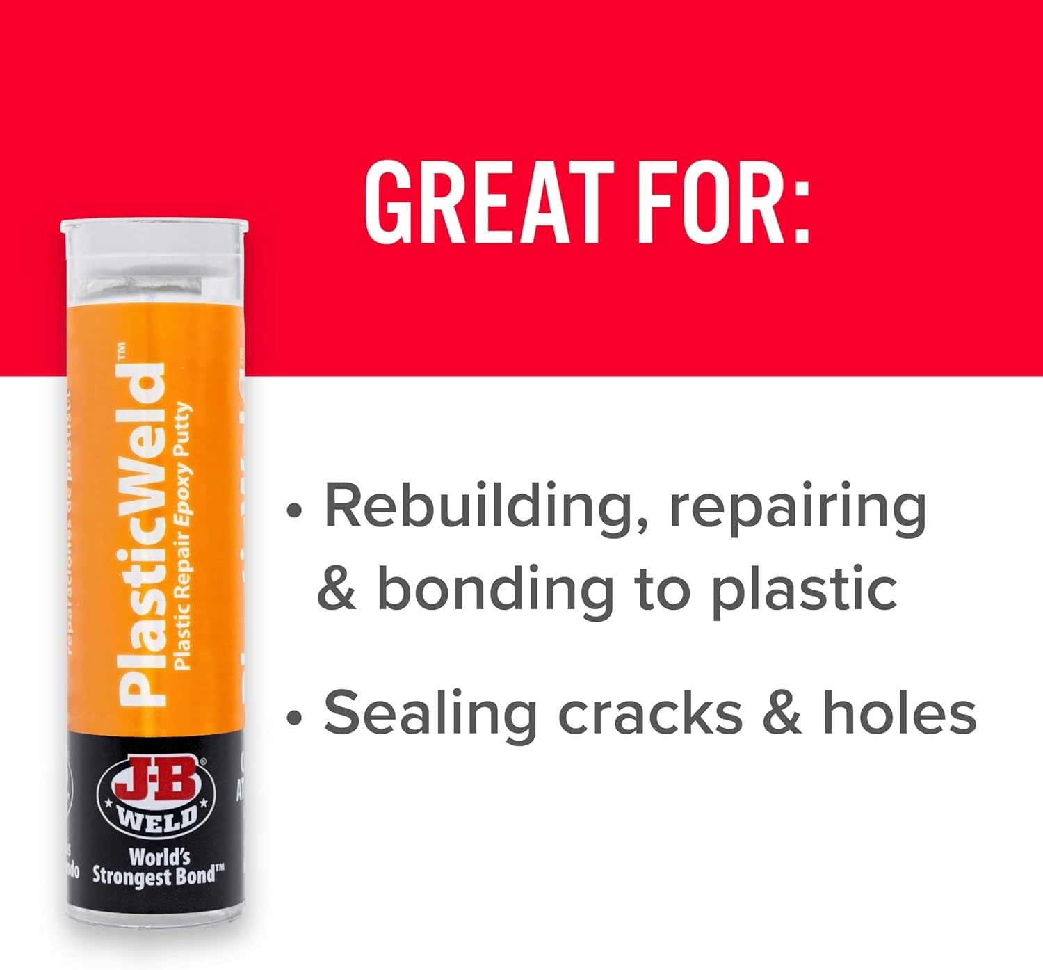 2 Oz PlasticWeld High Strength Epoxy Putty for Automotive & Marine Repairs