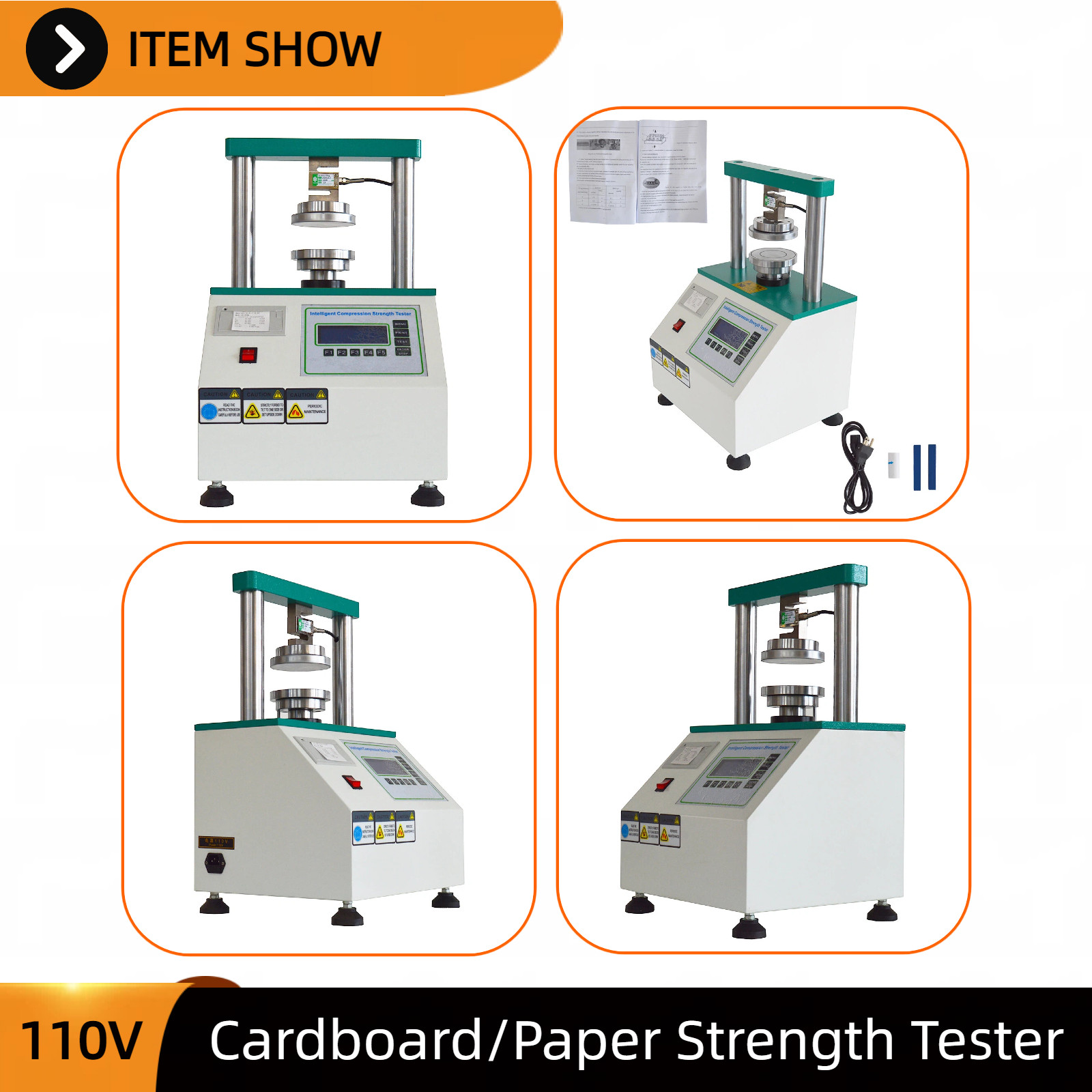 Paperboard Strength Testing Machine 110V 200W for Edge/Ring Crush & Burst Tests