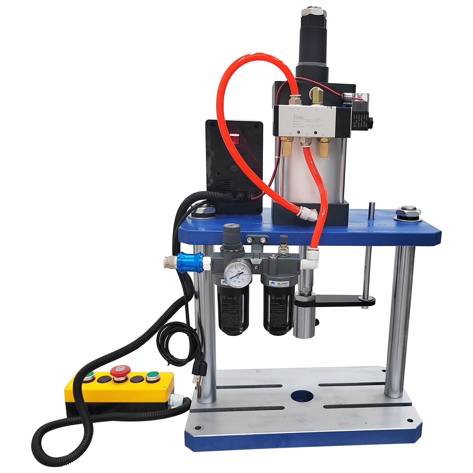 Pneumatic Punch Machine Punch Press controller 110V 1763lbs 3.9-1.9in Two Column