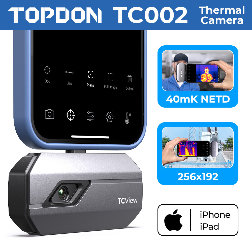 TOPDON TC002 Thermal Imaging Camera Outdoor Hot Spot Tracking for IOS