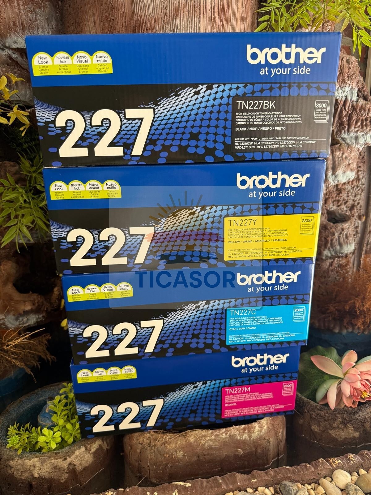 Brother TN227 High Yield Laser Toner Set (4 color) Black Cyan Magenta yellow