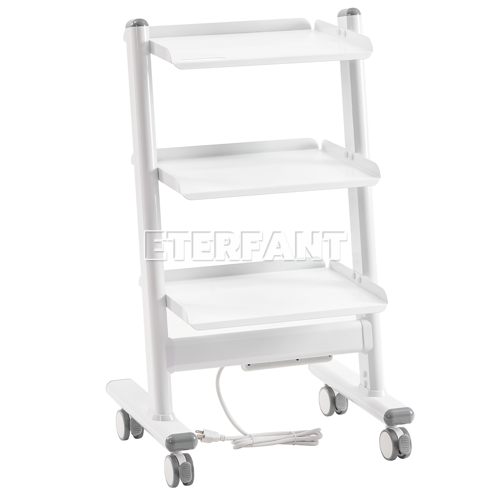 ETERFANT 3 Tiers Dental Trolley Cart Mobile Cart Medical Tool Instrument Cart