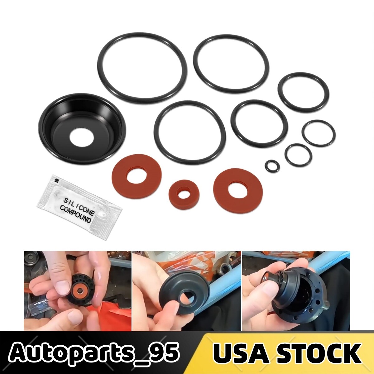 Replace for Wilkins RK1-375R Rubber Repair Kit Fit for 1″ Model 375 375XL 375ST