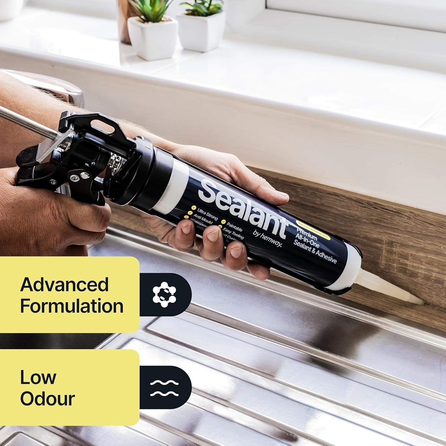 Hemway Sealant Adhesive Hybrid Polymer Construction ALL IN ONE SEAL & GRAB 24 ct