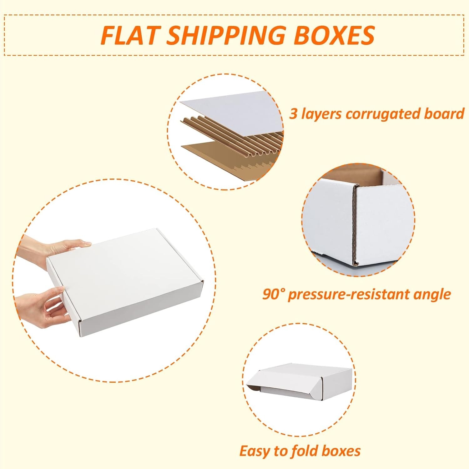 Versatile White Cardboard Boxes, Set of 25 for Shipping or Organizing Items