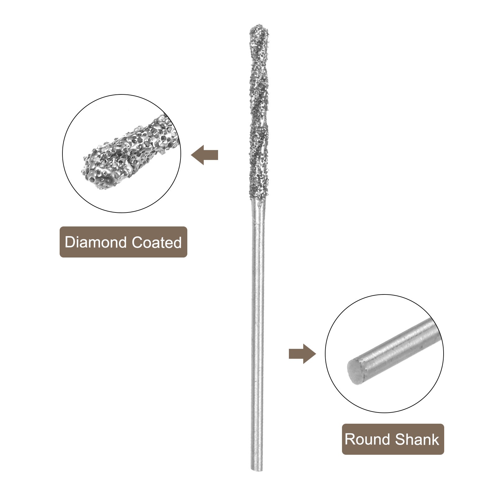 30Set 1mm Metric Diamond Coated Twist Drill Bits High Speed Steel