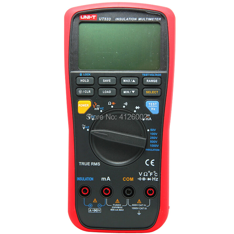 UNI-T UT533 Megger Digtal Multimeter Insulation Resistance Tester True RMS 2.0GΩ