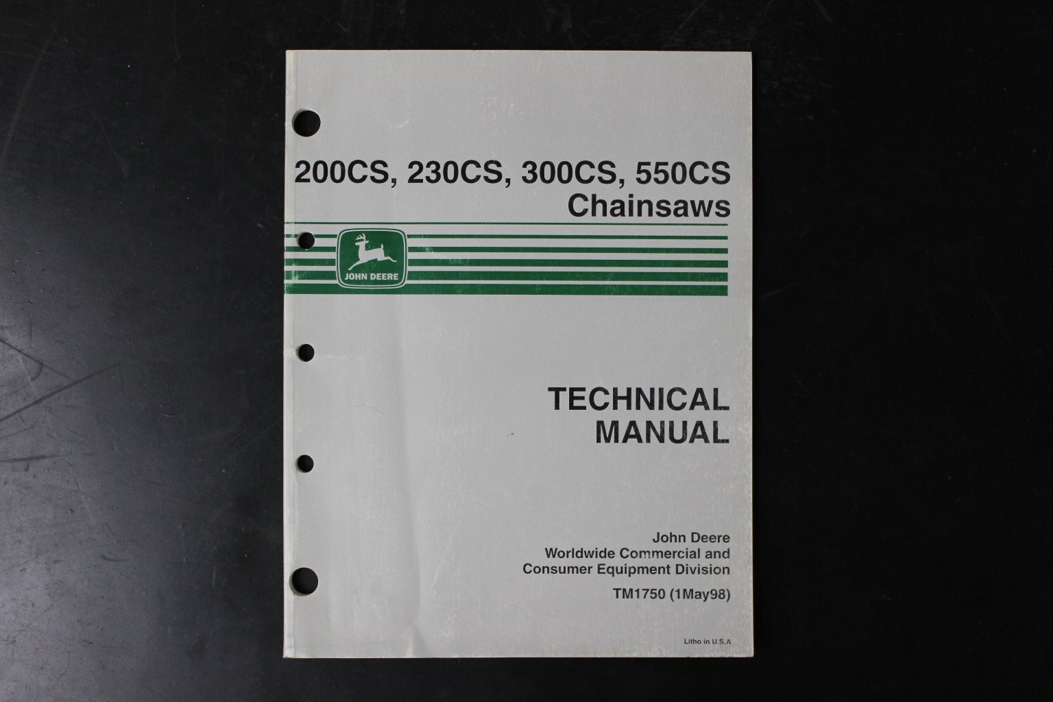 John Deere Chainsaw Technical Manual TM1750 200CS 230CS 300CS 550CS