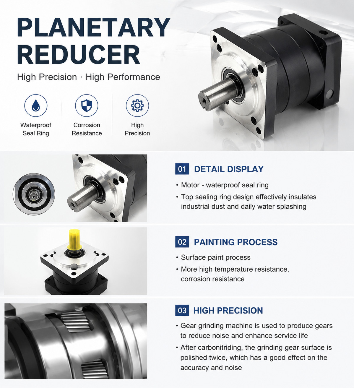 Planetary Reducer Gearbox 14mm input 16 output for Nema 34 86 Stepper Motor CNC