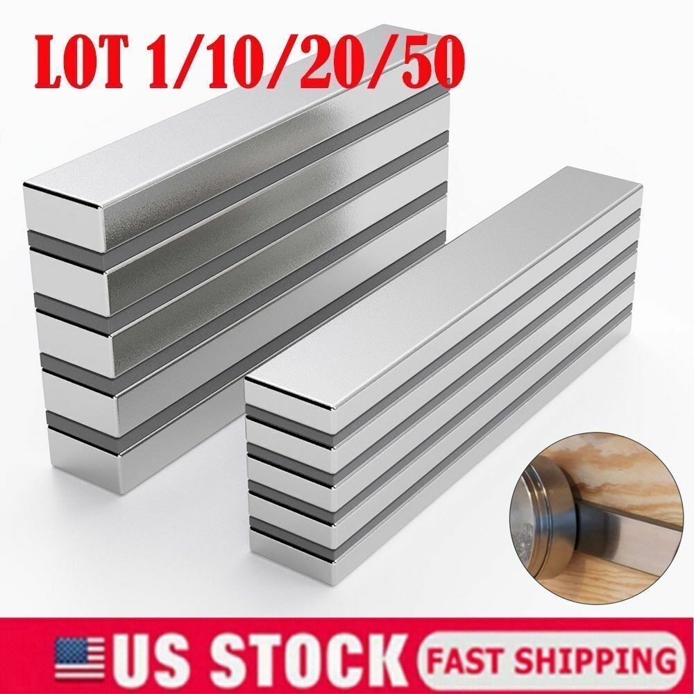 Lot10-50 N52 Strong Neodymium Magnets Rare Earth Lifting Magnets 60x10x5/3mm