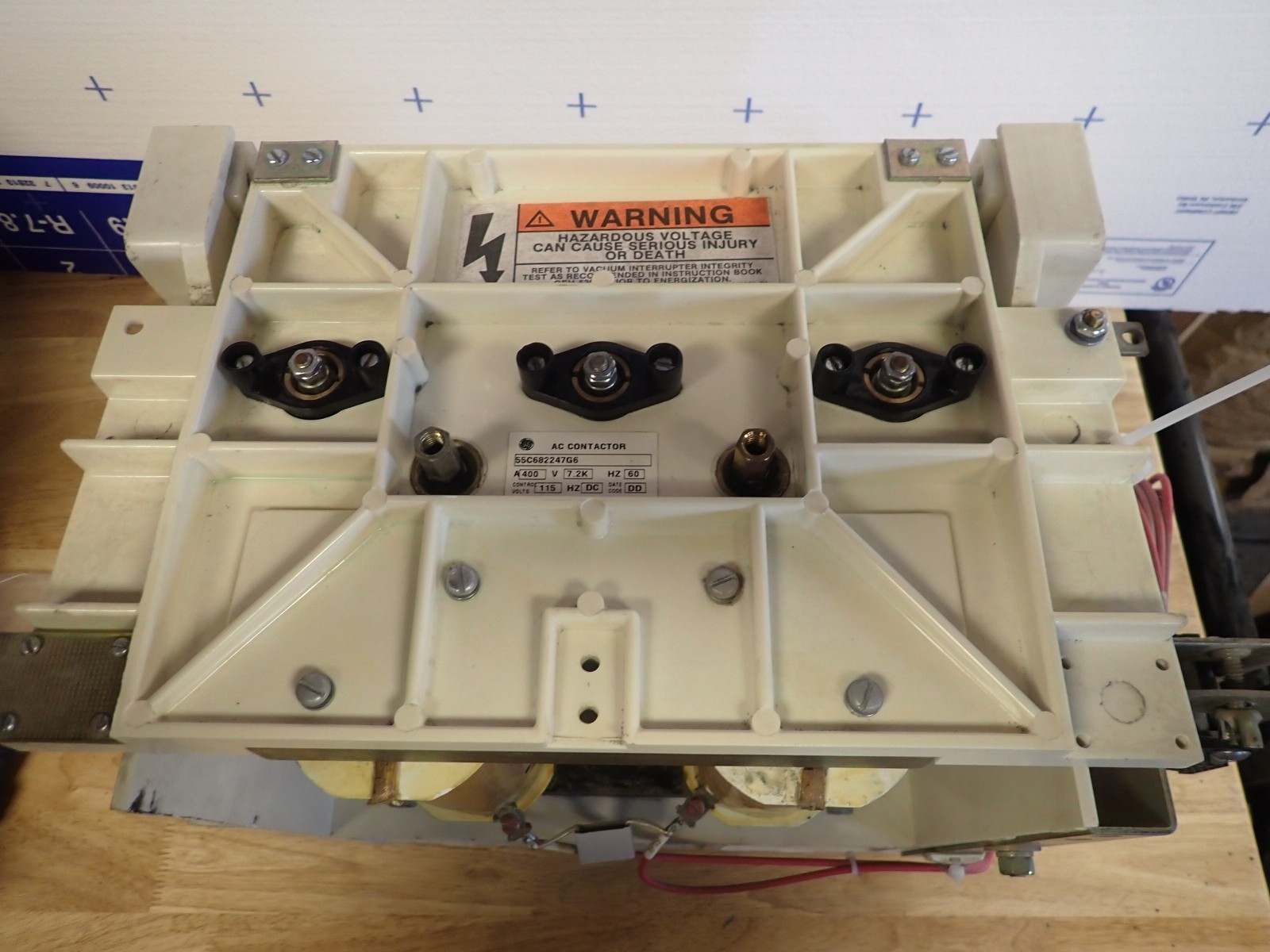 Clean GE AC Contactor Unit # 55C682247G6 400 Amp 7.2KV 60HZ