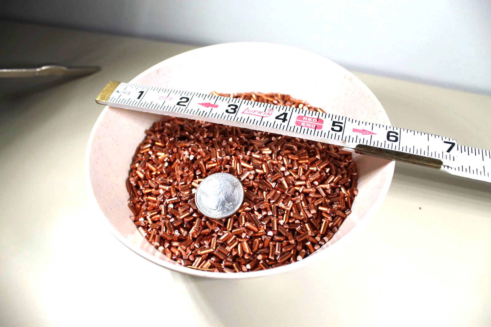 4 lbs Chopped Copper, 99.9% Pure – #10 and #12 Wire, 1/8″ to 1/4″ Lengths