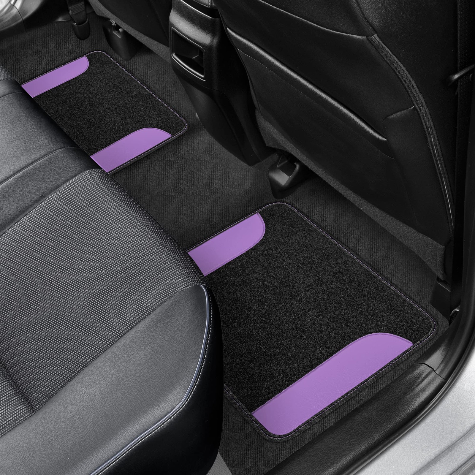 Carbella Purple PU Leather Car Floor Mats SUV Truck Van