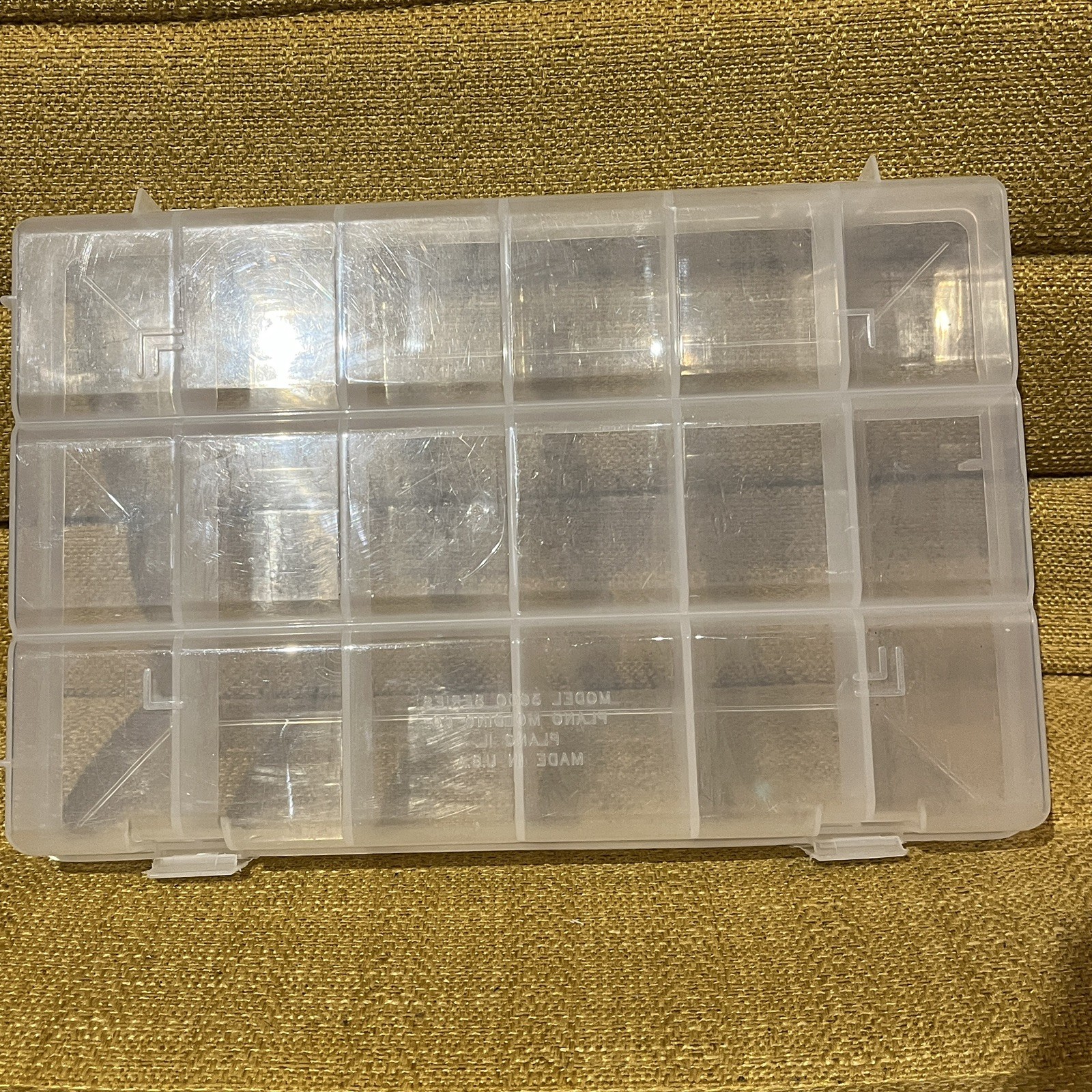 18 Compartment Plastic Storage Box Tray Bin Sorter – 11x7x1.5 inches