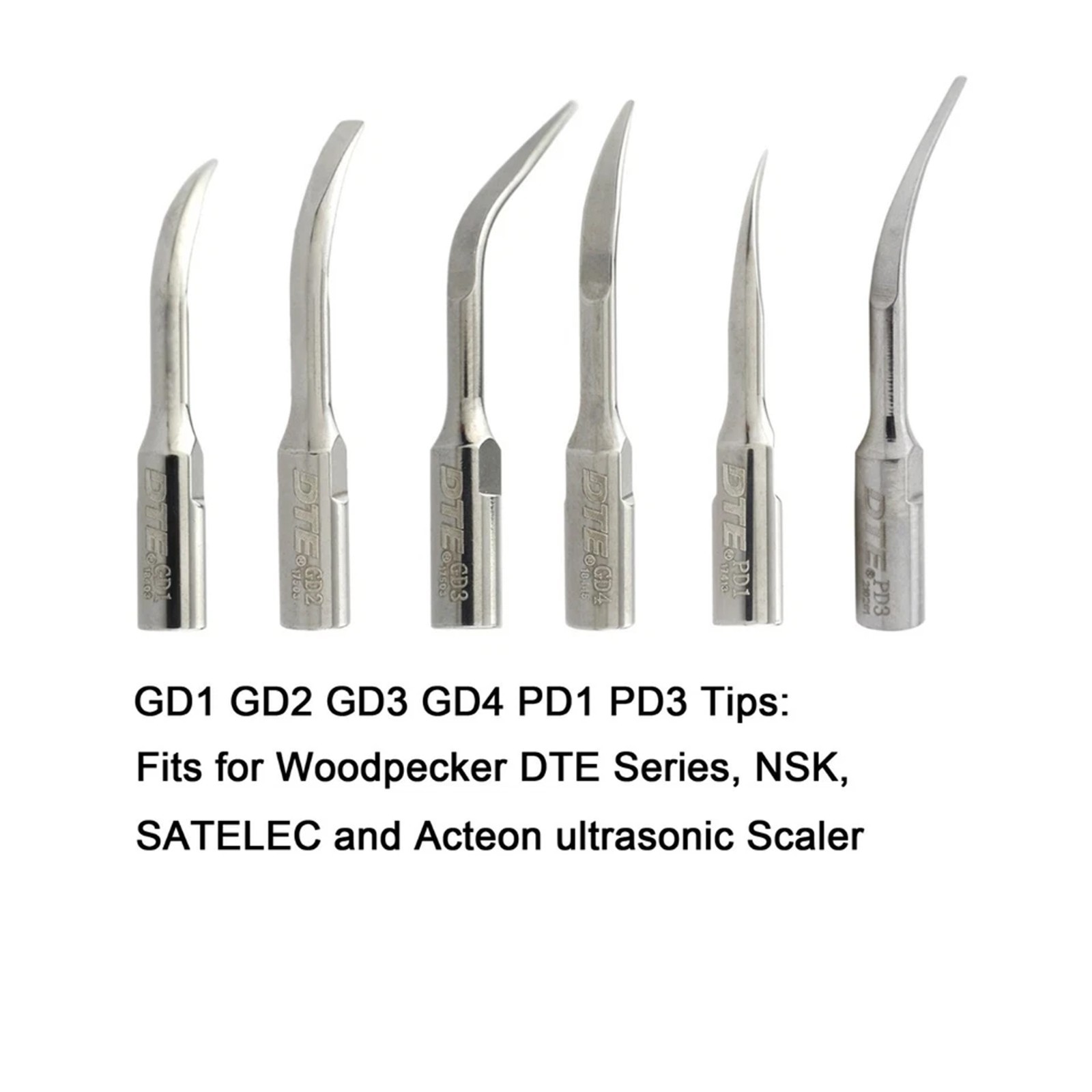 Woodpecker Dental Piezo Scaler Tips UDS EMS G1 P1 DTE GD1 PD1 Satelec Acteon NSK