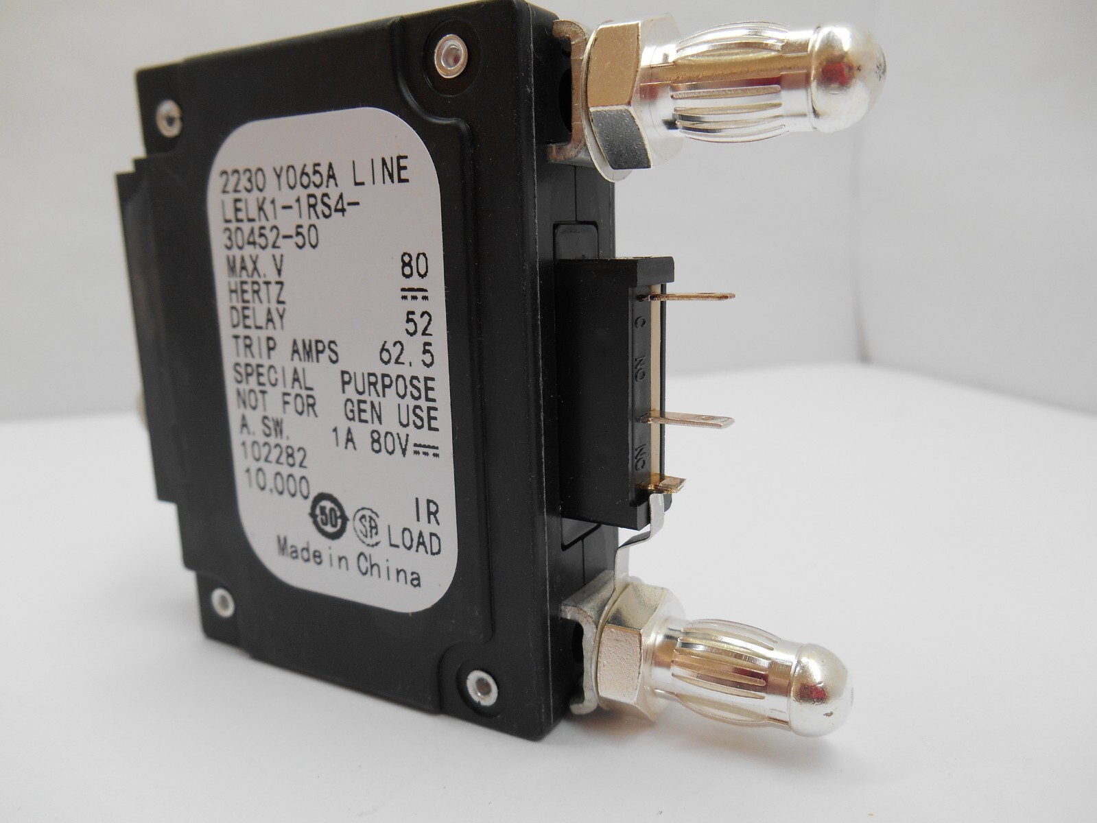 AIRPAX 102282, LELK1-1RS4-30452-50 50 AMP Bullet Circuit Breaker