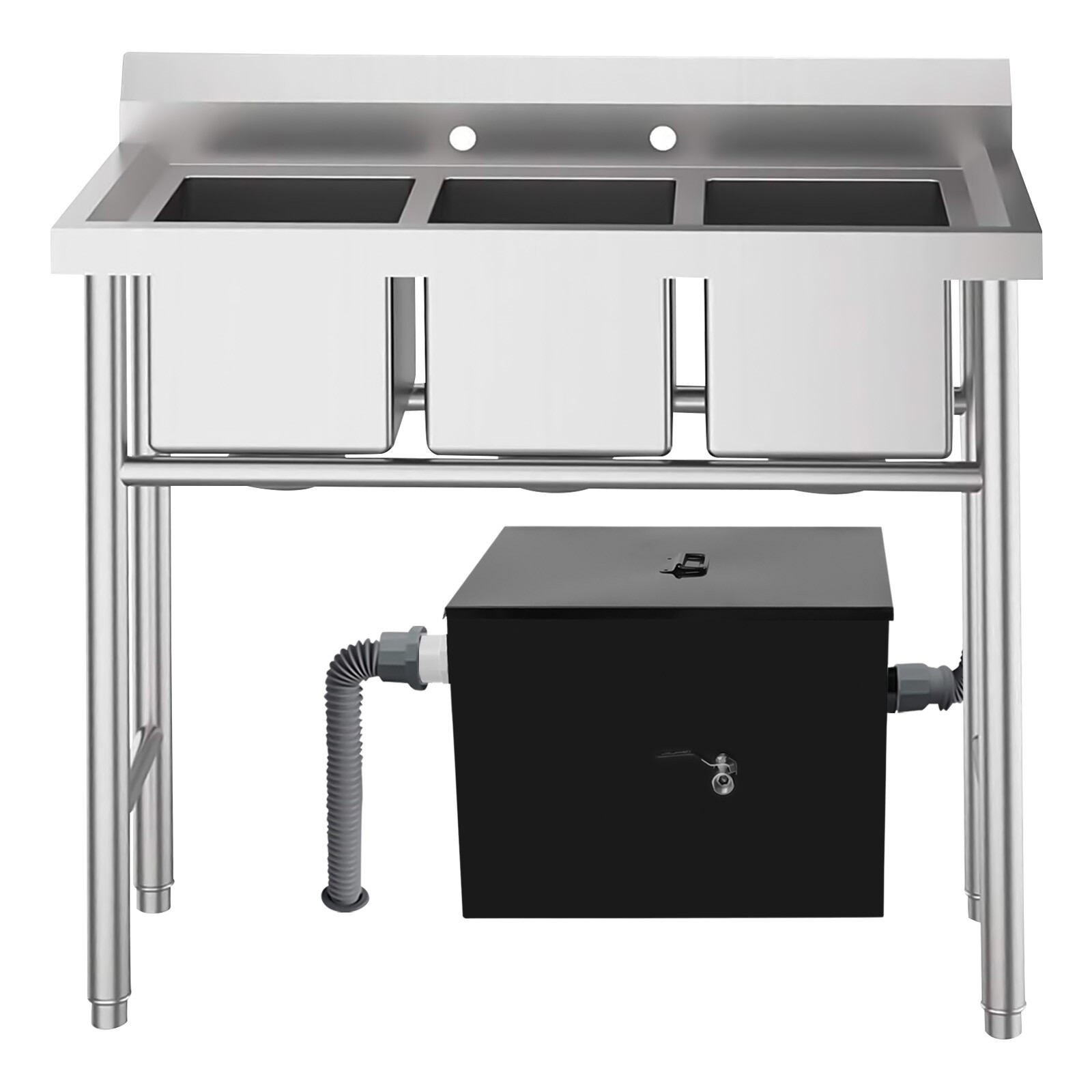 20lbs Commercial Grease Trap Stainless Steel Interceptor For Home/Restaurant