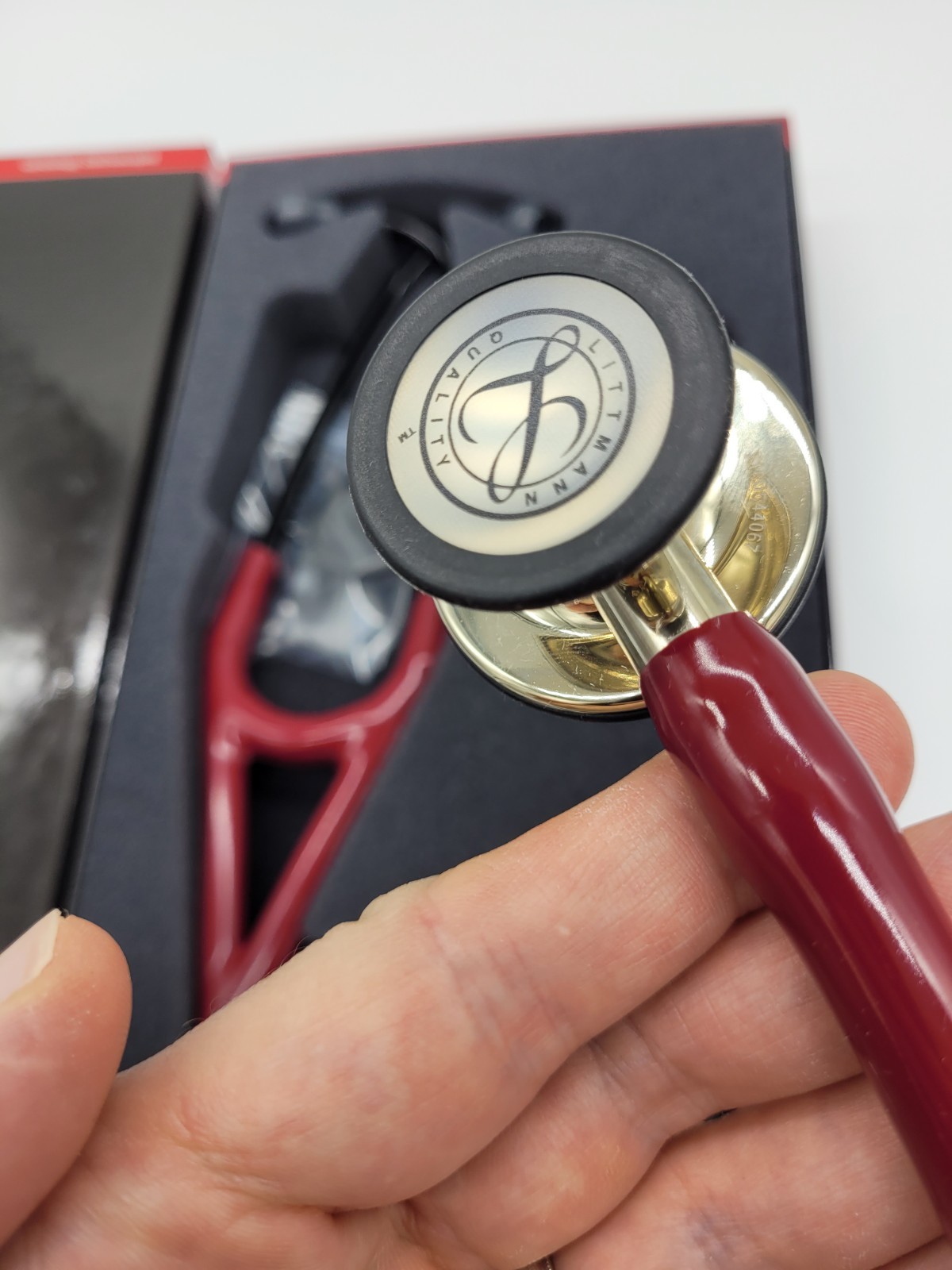 3M™ Littmann® Cardiology IV Stethoscope Burgundy Tube – Champagne 6176 27in NEW