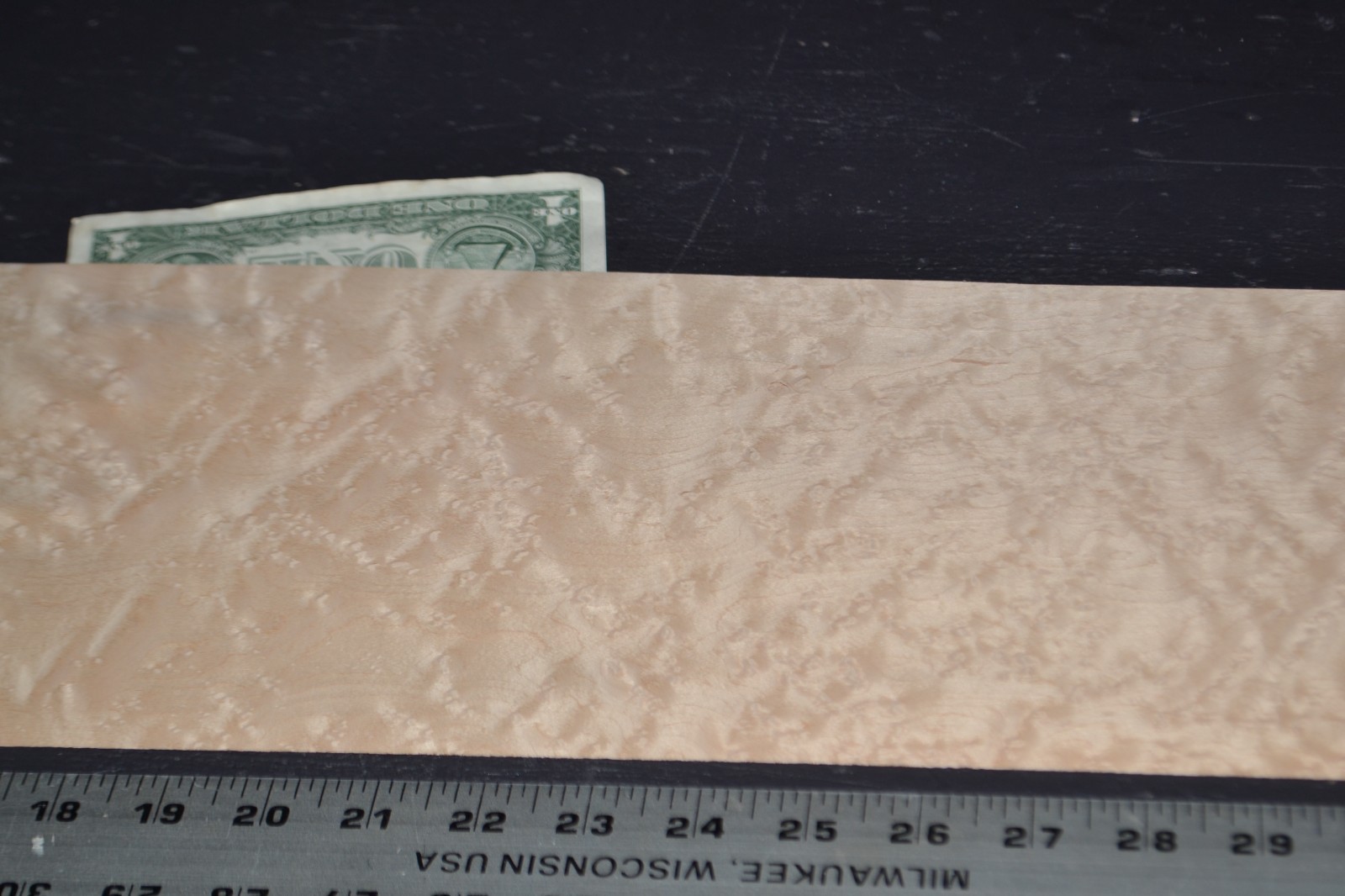 Birdseye Maple Raw Wood Veneer Sheet 7 x 36 inches 1/42nd thick 35139-21