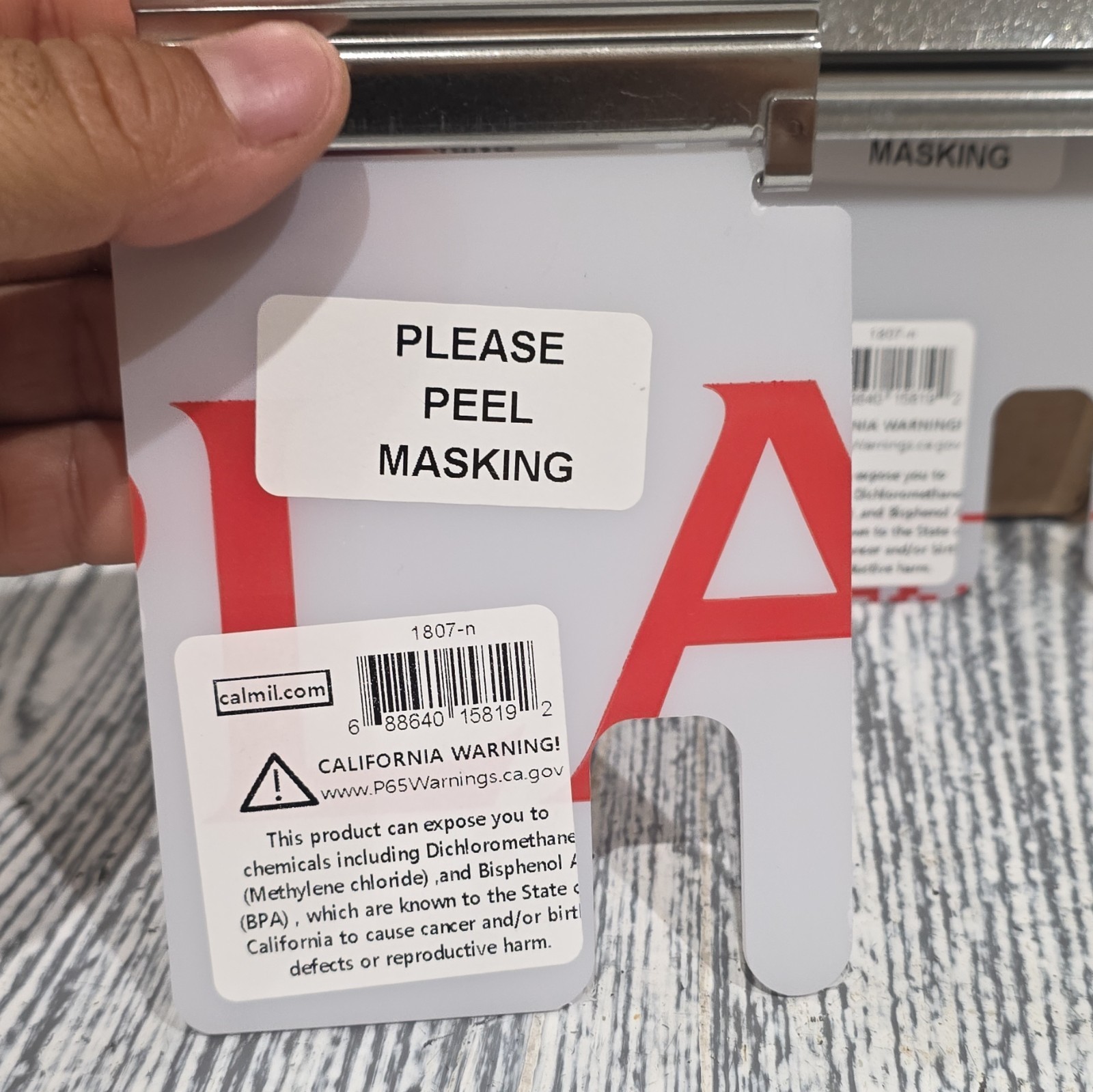 Cal-Mil 1807-N Hinged Metal Sign Holder Clip Clamp, Fixture/Shelf Mounted set 3