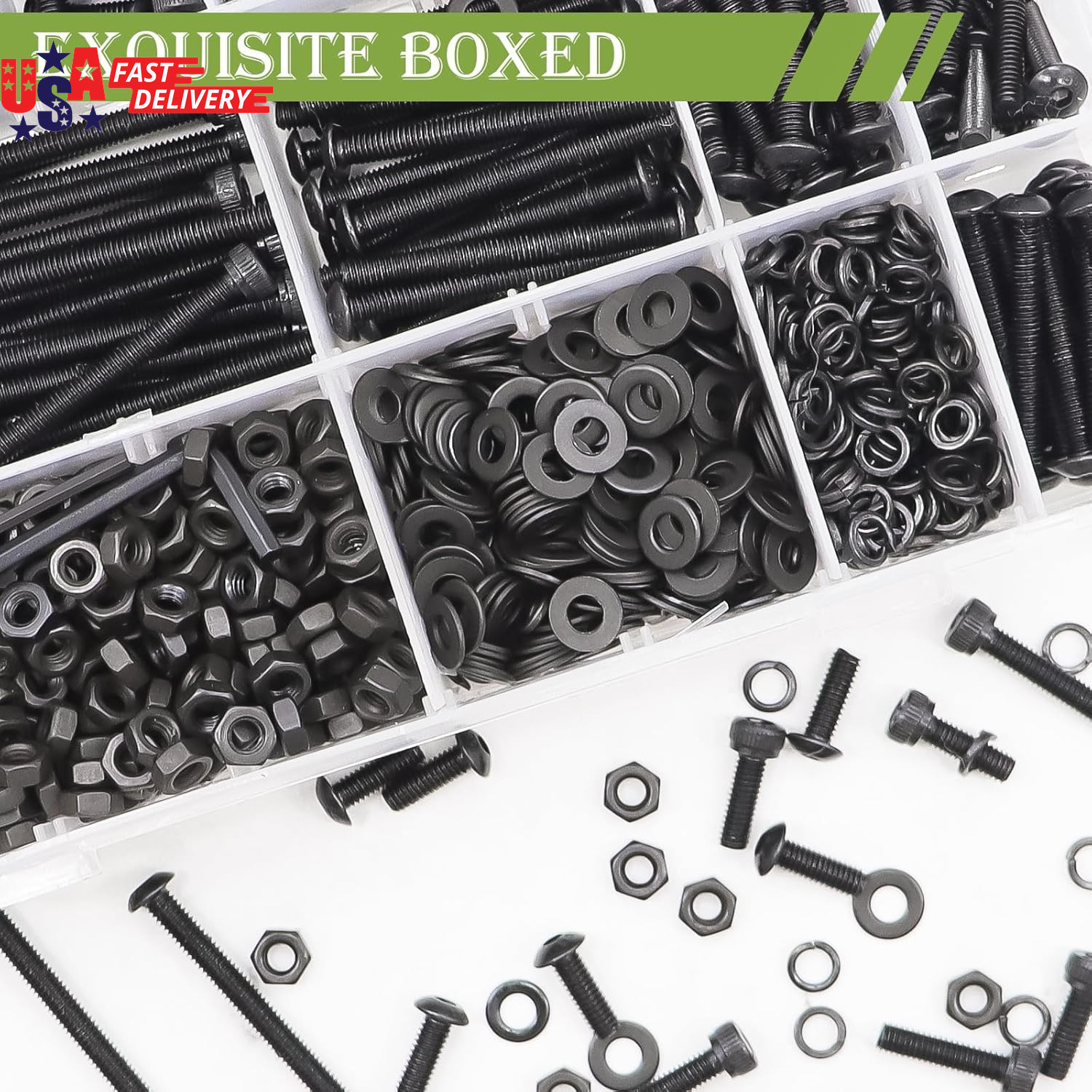 2285PCS Metric Screw Assortment Kit M2 M3 M4 M5 Hex Socket Button & Cap Head Bol