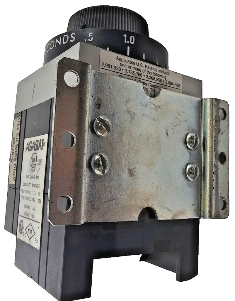 Agastat 7022PB Timing Relay 0.5-5 Seconds 125VDC DPDT 10A -30°C to 75°C