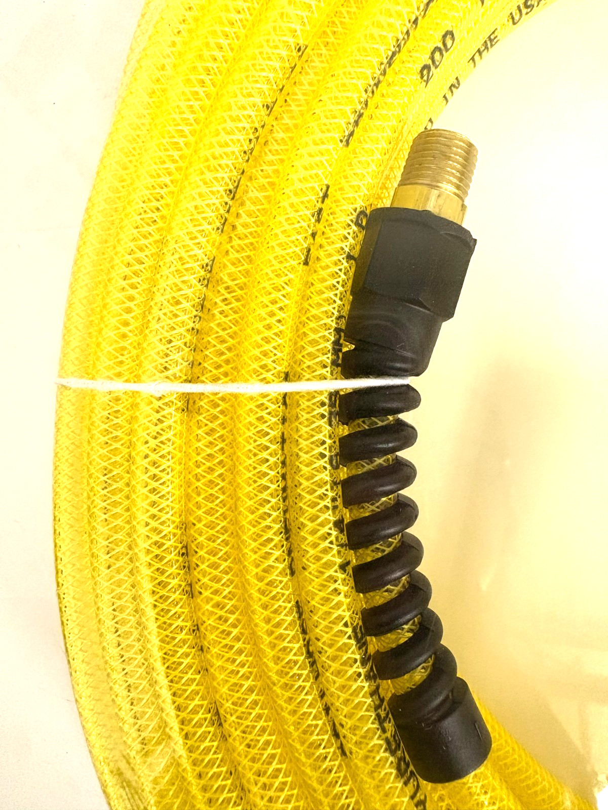 Coilhose Pneumatics PFE41004TY FLEXEEL 1/4 x 100′ Hose 1/4″ MPT Fittings Yellow