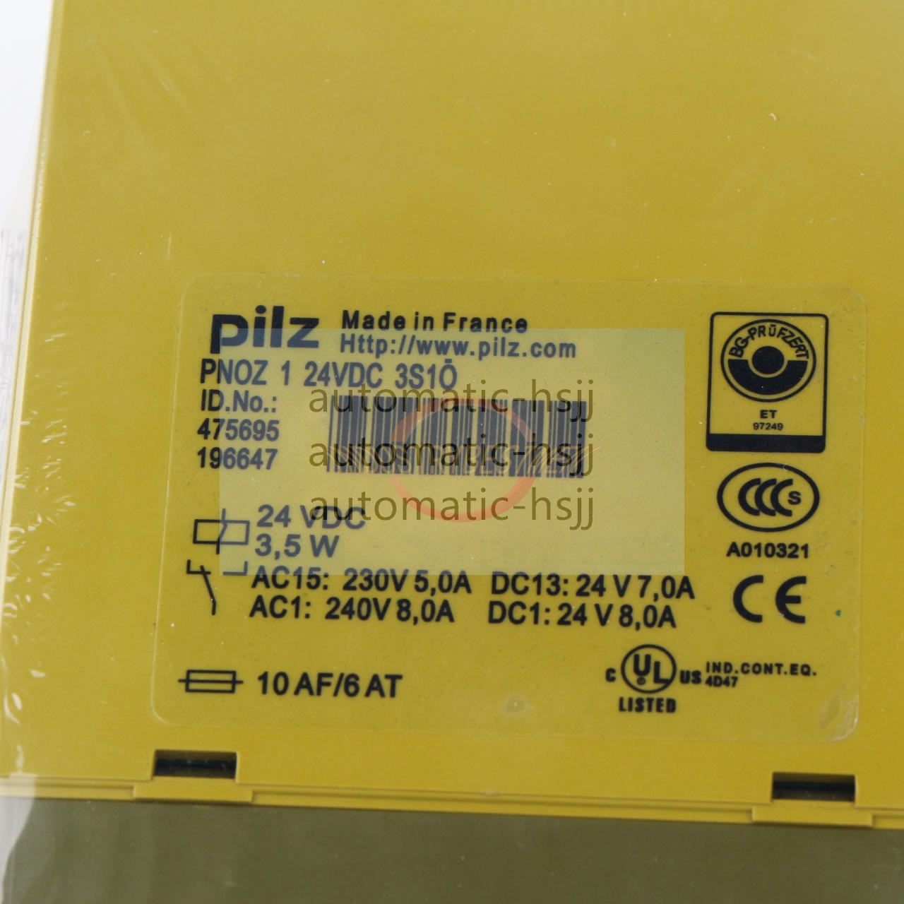 1PC PILZ 475695 PNOZ 1 24VDC 3S1O Safety Relay New