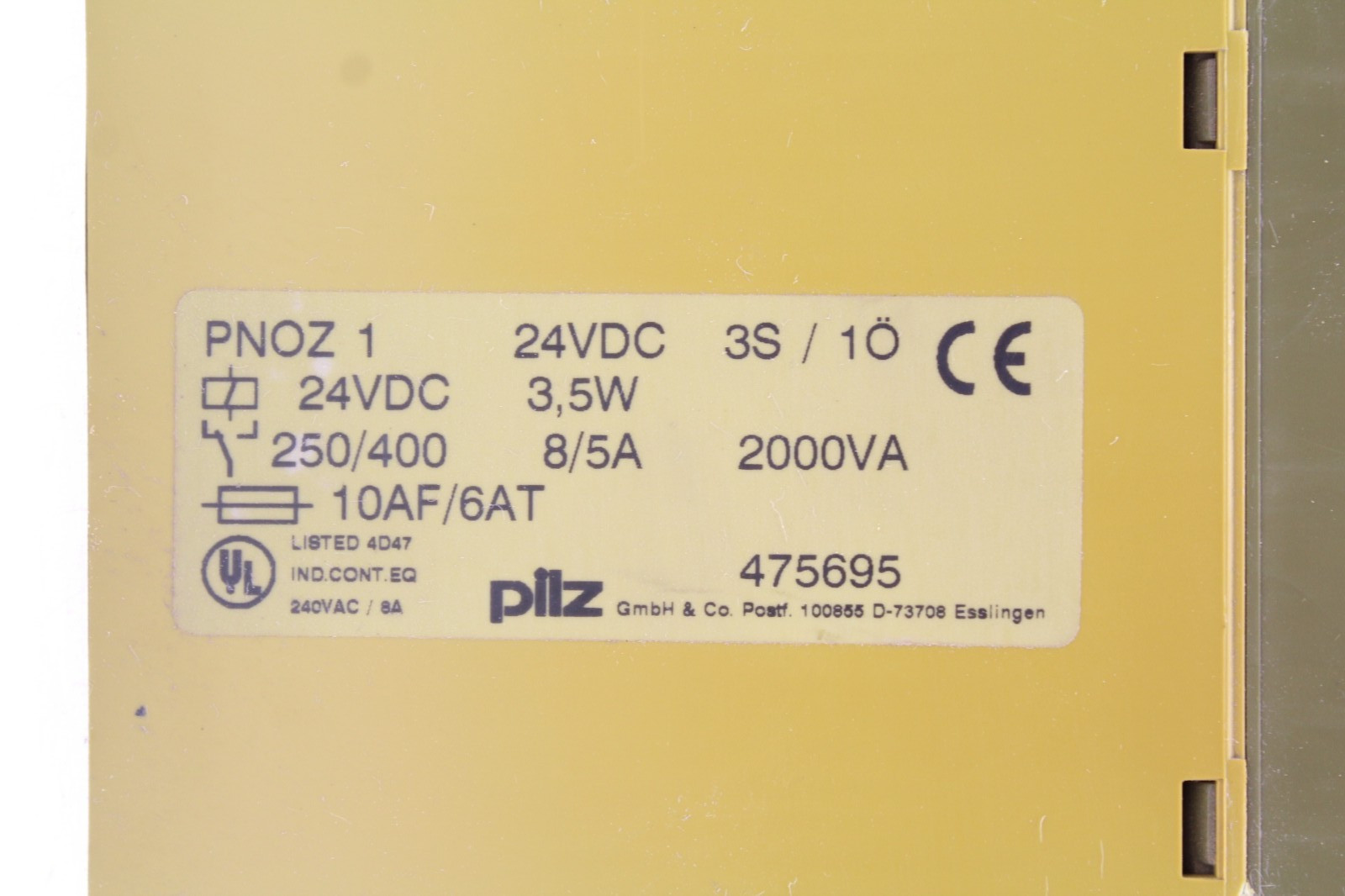 Pilz 475695 5 Amp Safety Relay